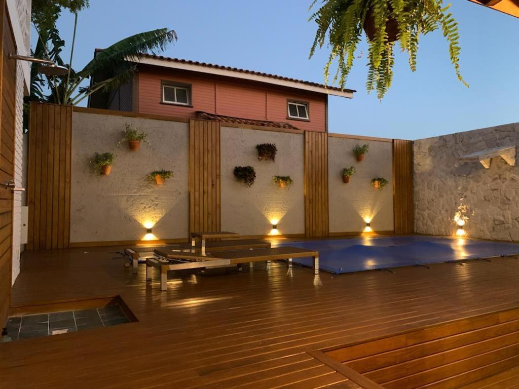 Casa Com Piscina Em Frente A Praia Do Santinho Флоріанополіс Екстер'єр фото